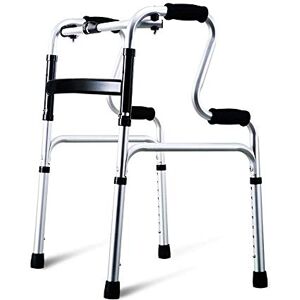 LMLXYZ Folding Walker Lightweight Old Man Rehabilitation Walking Aid Four-Foot Crutches Height Adjustable, Size:51 48 72-90cm Beautiful Scenery LMLXYZ Folding Walker Lightweight Old Man Rehabilitation Walking Aid Four-Foot Crutches Height Adjustable, Size:51 48 72-90cm Beautiful Scenery