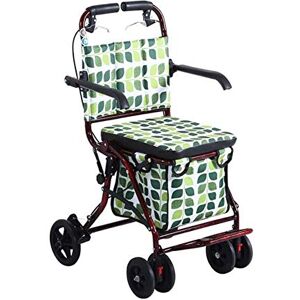 YTGHBIML Adult Rolling Walker Folding Walker with Wheels Walking Frame with Shopping Basket Padded Seat Trolley Disability Aids (Size : B) (A) Decoration YTGHBIML Adult Rolling Walker Folding Walker with Wheels Walking Frame with Shopping Basket Padded Seat Trolley Disability Aids (Size : B) (A) Decoration