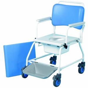 Homecraft Commode and Shower Chair Atlantic 18inch with Footrests 599 f Homecraft Commode and Shower Chair Atlantic 18inch with Footrests 599 f