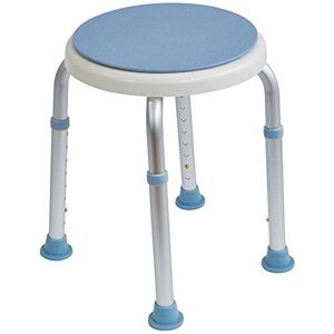 Aidapt Bath Stool with Rotating Seat Non-Slip Ferrules,8 Numbered Height Settings,Shower Chair,Elderly,Disabled,Pregnancy,Post Surgery,Rust Free Aluminium, Lightweight, Easy Assembly, White/Blue Aidapt Bath Stool with Rotating Seat Non-Slip Ferrules,8 Numbered Height Settings,Shower Chair,Elderly,Disabled,Pregnancy,Post Surgery,Rust Free Aluminium, Lightweight, Easy Assembly, White/Blue