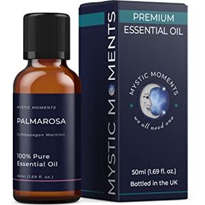 Mystic Moments Palmarosa Essential Oil 50ml Pure & Natural Oil for Diffusers, Aromatherapy & Massage Blends Vegan GMO Free Mystic Moments Palmarosa Essential Oil 50ml Pure & Natural Oil for Diffusers, Aromatherapy & Massage Blends Vegan GMO Free