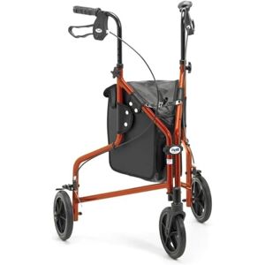 Days Lightweight Tri Wheel Walker Rollator – Aluminium Mobility Walker with Adjustable Height and Brakes – Foldable Walking Frame with Carry Bag – Mobility Aid for Elderly – Russet Orange Days Lightweight Tri Wheel Walker Rollator – Aluminium Mobility Walker with Adjustable Height and Brakes – Foldable Walking Frame with Carry Bag – Mobility Aid for Elderly – Russet Orange