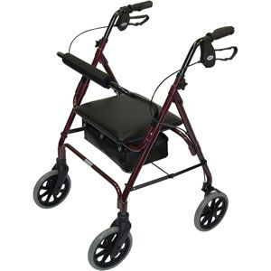 Days Lightweight Folding Rollator Walker – Mobility Aids, Adjustable Walking Frame with Padded Seat, Lockable Brakes, Ergonomic Handles, Walking Aid, Portable Walker for Elderly, X-Small – Ruby Red Days Lightweight Folding Rollator Walker – Mobility Aids, Adjustable Walking Frame with Padded Seat, Lockable Brakes, Ergonomic Handles, Walking Aid, Portable Walker for Elderly, X-Small – Ruby Red