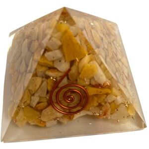 VIE Orgone Reiki Healing Pyramid, Yellow Aventurine, 5.5cm VIE Orgone Reiki Healing Pyramid, Yellow Aventurine, 5.5cm