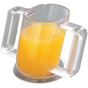Homecraft Handy Cup, 237 mL Capacity, Two Handled Transparent Cup, Reduces Spills, Reduces Head Tilt and Neck Movement, Drinking Aid, Hot and Cold Beverages, Disabled, Elderly, Limited Mobility, Dishwasher Safe Homecraft Handy Cup, 237 mL Capacity, Two Handled Transparent Cup, Reduces Spills, Reduces Head Tilt and Neck Movement, Drinking Aid, Hot and Cold Beverages, Disabled, Elderly, Limited Mobility, Dishwasher Safe
