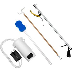 FabLife Hip Kit Daily Living Aids for Mobility, Hip Replacement Recovery, Knee and Back Surgery Includes Grabber Reacher, Bath Sponge Stick, Sock Aid, Shoehorn, Dressing Stick FabLife Hip Kit Daily Living Aids for Mobility, Hip Replacement Recovery, Knee and Back Surgery Includes Grabber Reacher, Bath Sponge Stick, Sock Aid, Shoehorn, Dressing Stick