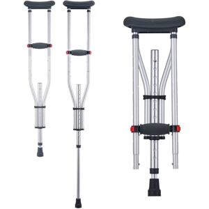 VEVOR Underarm Crutches, 13-Level Height Adjustable Underarm Walking Crutches, Lightweight Aluminum Crutches for Adults Teenager with Soft Underarm Pad for Leg Injury Surgery Disabled, 1 Pair 300LBS VEVOR Underarm Crutches, 13-Level Height Adjustable Underarm Walking Crutches, Lightweight Aluminum Crutches for Adults Teenager with Soft Underarm Pad for Leg Injury Surgery Disabled, 1 Pair 300LBS