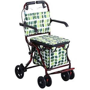 LJHWUY Walker 4 Wheels Walking, Folding Mobility Walking Aid, Height Adjustable Seat Elderly Walker Aluminum Alloy Trolley Elderly Walker LJHWUY Walker 4 Wheels Walking, Folding Mobility Walking Aid, Height Adjustable Seat Elderly Walker Aluminum Alloy Trolley Elderly Walker