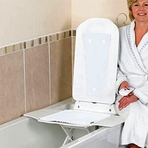 Patterson Medical Bathlift Bathmaster Deltis Complete with White Covers UK, Simplifies Bath Time, Two-Part Design Allows for Easy Transport, Easy to Assemble, Waterproof Patterson Medical Bathlift Bathmaster Deltis Complete with White Covers UK, Simplifies Bath Time, Two-Part Design Allows for Easy Transport, Easy to Assemble, Waterproof