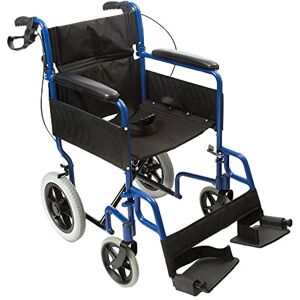 NRS Healthcare N29210 Transit-Lite Lightweight Foldable Attendant Controlled Travel Wheelchair Blue NRS Healthcare N29210 Transit-Lite Lightweight Foldable Attendant Controlled Travel Wheelchair Blue