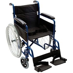 NRS Healthcare N29222 Transit-Lite Lightweight Foldable Self Propelled Travel Wheelchair Blue NRS Healthcare N29222 Transit-Lite Lightweight Foldable Self Propelled Travel Wheelchair Blue