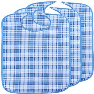 Aidapt Adult Easy Fit Waterproof Reusable Dinning Bibs Clothes Protector for The Elderly Set of 3 for Men and Women AID Aidapt Adult Easy Fit Waterproof Reusable Dinning Bibs Clothes Protector for The Elderly Set of 3 for Men and Women AID