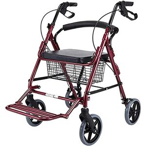 NOALED Rollator Folding Portable Rollator Auxiliary Four Wheels Shopping Cart Shopping Cart Non-Slip Walking Stick with Hospital Yearn for NOALED Rollator Folding Portable Rollator Auxiliary Four Wheels Shopping Cart Shopping Cart Non-Slip Walking Stick with Hospital Yearn for