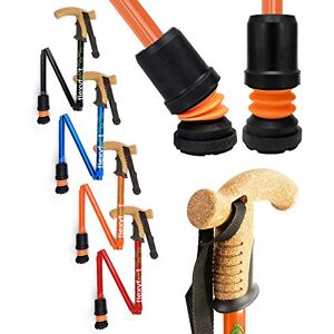 Flexyfoot Ltd Flexyfoot Shock Absorbing Cork Handle Folding Walking Stick Improved Comfort, Improved Grip, Improved Safety – Colour: Orange Flexyfoot Ltd Flexyfoot Shock Absorbing Cork Handle Folding Walking Stick Improved Comfort, Improved Grip, Improved Safety – Colour: Orange