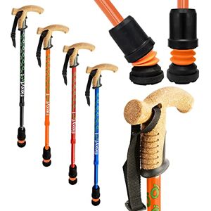 Flexyfoot Ltd Flexyfoot Shock Absorbing Cork Handle Walking Stick Improved Comfort, Improved Grip, Improved Safety – Colour: Orange Flexyfoot Ltd Flexyfoot Shock Absorbing Cork Handle Walking Stick Improved Comfort, Improved Grip, Improved Safety – Colour: Orange