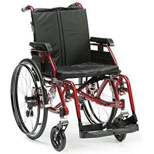 DRIVE DEVILBISS HEALTHCARE Drive Devilbiss Enigma K-Chair, Lightweight Aluminium Wheelchair with Suspension and half folding back, 18 Inch Seat Width, Red DRIVE DEVILBISS HEALTHCARE Drive Devilbiss Enigma K-Chair, Lightweight Aluminium Wheelchair with Suspension and half folding back, 18 Inch Seat Width, Red