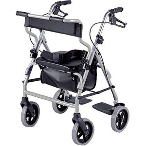 NRS Healthcare 2-in-1 Rollator and Transit Chair M58203 Height Adjustable NRS Healthcare 2-in-1 Rollator and Transit Chair M58203 Height Adjustable