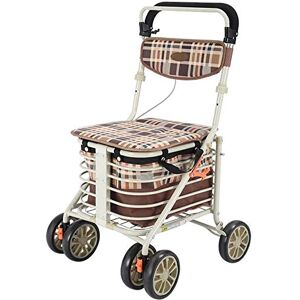 SAyfur Elderly Walker, Aluminium Four Wheeled Rollator Walking Aid Seat and Shopping Basket Adjustable Height Light and Safe Design Rollator Walker Full of Stars SAyfur Elderly Walker, Aluminium Four Wheeled Rollator Walking Aid Seat and Shopping Basket Adjustable Height Light and Safe Design Rollator Walker Full of Stars