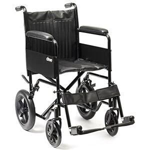 DRIVE DEVILBISS HEALTHCARE Drive Devilbiss S1 Economy Steel Transit Wheelchair with Solid Rear Wheels, 18 Inch Seat Width DRIVE DEVILBISS HEALTHCARE Drive Devilbiss S1 Economy Steel Transit Wheelchair with Solid Rear Wheels, 18 Inch Seat Width