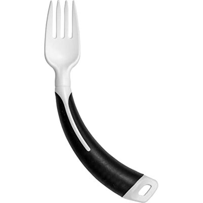 Aidapt Curved/Angled Fork (Left Handed) for use by the Elderly, Those with a Poor Grip or Limited Wrist Movement and Those Suffering with Parkinson's Disease and Arthritis. More Comfortable Dining Aidapt Curved/Angled Fork (Left Handed) for use by the Elderly, Those with a Poor Grip or Limited Wrist Movement and Those Suffering with Parkinson's Disease and Arthritis. More Comfortable Dining