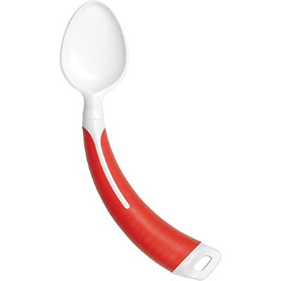 Aidapt Curved/Angled Spoon (Left Handed) for use by the Elderly, Those with a Poor Grip or Limited Wrist Movement and Those Suffering with Parkinson's Disease and Arthritis. More Comfortable Dining Aidapt Curved/Angled Spoon (Left Handed) for use by the Elderly, Those with a Poor Grip or Limited Wrist Movement and Those Suffering with Parkinson's Disease and Arthritis. More Comfortable Dining