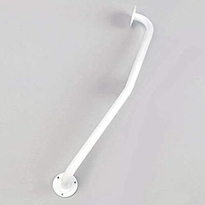 NRS Healthcare NRS Newel Post Left Handed Grab Rail, Strong & Secure, Measures 70cm L x 2.5cm Tube Diameter, fits Around Corners White NRS Healthcare NRS Newel Post Left Handed Grab Rail, Strong & Secure, Measures 70cm L x 2.5cm Tube Diameter, fits Around Corners White