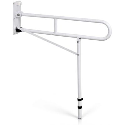 Verax Healthcare Drop Down Toilet Support Rail with Leg – Height Adjustable Disabled Toileting Aid for Bathroom Safety – Strong Fold Up/Down Grab Rail – Support Handle for Toilet Disability Aid & Stability Verax Healthcare Drop Down Toilet Support Rail with Leg – Height Adjustable Disabled Toileting Aid for Bathroom Safety – Strong Fold Up/Down Grab Rail – Support Handle for Toilet Disability Aid & Stability