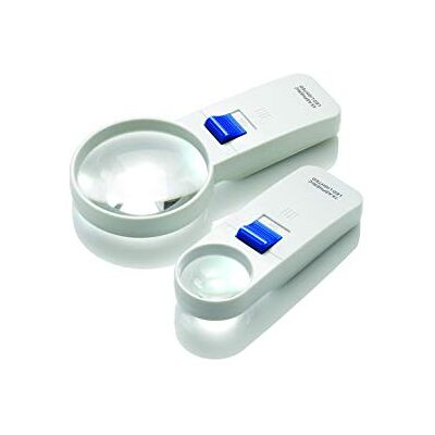 Homecraft Round LED Magnifier, 4X Magnification with 75mm Lens, Hand-held Magnifier, Easy On/Off Switch, Scratch-Resistant Aspheric Lens, Provides Bright Illumination, Ideal for Close Inspection Tasks Homecraft Round LED Magnifier, 4X Magnification with 75mm Lens, Hand-held Magnifier, Easy On/Off Switch, Scratch-Resistant Aspheric Lens, Provides Bright Illumination, Ideal for Close Inspection Tasks