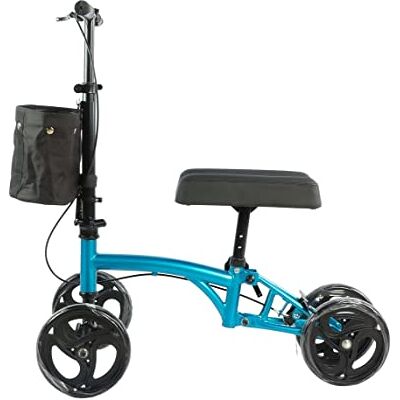 ECOSMO Panlova Mobility Knee Walker Scooter Steerable Scooter for Broken Leg, Foot, Ankle Injuries Knee Cycle Leg Walker for Adults Orthopaedic Seat Pad for Adult and Elderly Blue ECOSMO Panlova Mobility Knee Walker Scooter Steerable Scooter for Broken Leg, Foot, Ankle Injuries Knee Cycle Leg Walker for Adults Orthopaedic Seat Pad for Adult and Elderly Blue
