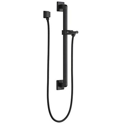 DELTA Faucet 51500-BL Adjustable Slide Grab Bar Assembly with Elbow Handshower, Matte Black DELTA Faucet 51500-BL Adjustable Slide Grab Bar Assembly with Elbow Handshower, Matte Black