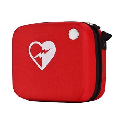McbeAn Portable AED Storage Bag, Defibrillator Container, First Aid AED Medical Bag, Eye-catching Cross Symbol, for AED120P Series, for Hospital, Public Places McbeAn Portable AED Storage Bag, Defibrillator Container, First Aid AED Medical Bag, Eye-catching Cross Symbol, for AED120P Series, for Hospital, Public Places