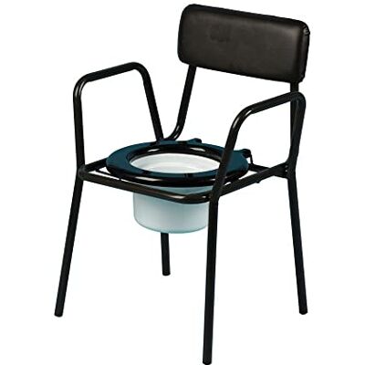 Homecraft Stacking Commode, Toilet Chair, Bedroom/Clinic Use, For Eldery or Disabled, Fixed Height, With Pan Homecraft Stacking Commode, Toilet Chair, Bedroom/Clinic Use, For Eldery or Disabled, Fixed Height, With Pan