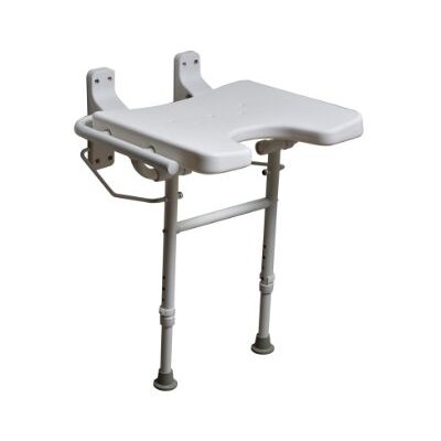 NRS Healthcare M00789 Shower Seat Wall Mounted with Legs NRS Healthcare M00789 Shower Seat Wall Mounted with Legs