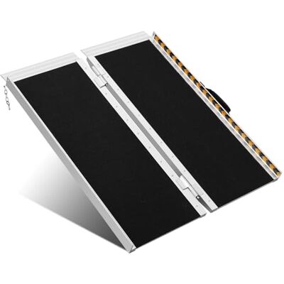 Garvee 800 Lbs Capacity Portable Aluminum Folding Wheelchair Ramp, 2 Ft Non-Slip Threshold Ramp for Mobility Scooters, Steps, Stairs, Doorways & Curbs Garvee 800 Lbs Capacity Portable Aluminum Folding Wheelchair Ramp, 2 Ft Non-Slip Threshold Ramp for Mobility Scooters, Steps, Stairs, Doorways & Curbs