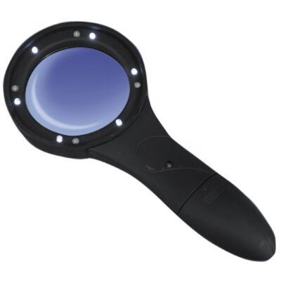 Aidapt Handheld 4X (400%) Magnifying Glass with LED Lights for Reading Books, Hobbies, Map Reading, Jewellery Inspection Magnifying Glass Aid Aidapt Handheld 4X (400%) Magnifying Glass with LED Lights for Reading Books, Hobbies, Map Reading, Jewellery Inspection Magnifying Glass Aid