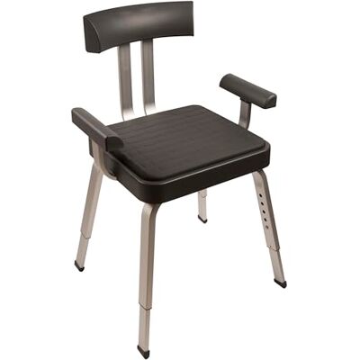 Croydex Serenity Adjustable Grey Non-Slip Feet Shower Chair Croydex Serenity Adjustable Grey Non-Slip Feet Shower Chair