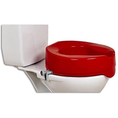 NRS Red Raised Toilet Seat 10 cm (4 inch) High NRS Red Raised Toilet Seat 10 cm (4 inch) High