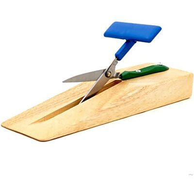 Easi-Grip PETA Mounted Table Top Scissors, Stainless Steel Spring Loaded on a Wooden Base with Dycem Strips, Ideal for Anyone with Poor Hand Control, Weak Hand Strength and Tremors, 75mm Blade Easi-Grip PETA Mounted Table Top Scissors, Stainless Steel Spring Loaded on a Wooden Base with Dycem Strips, Ideal for Anyone with Poor Hand Control, Weak Hand Strength and Tremors, 75mm Blade