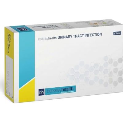 Berkeley Health 4-in-1 UTI Urine Test Strip, Home Screening (1 Test) Detects leukocytes, nitrite, blood & protein, Result in ~2 min, Urine cup & colour chart included, Discreet home testing Berkeley Health 4-in-1 UTI Urine Test Strip, Home Screening (1 Test) Detects leukocytes, nitrite, blood & protein, Result in ~2 min, Urine cup & colour chart included, Discreet home testing