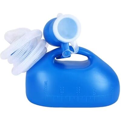 PRK 14 2000ml Male Urinal Bottle with Extra-Long 1.6m Comfort Tube – 2-Litre Royal Blue Bedside Pee Jug Leak-Proof Screw Cap & Easy-Grip Handle – Lightweight Portable Urine Collection Container for Home Care PRK 14 2000ml Male Urinal Bottle with Extra-Long 1.6m Comfort Tube – 2-Litre Royal Blue Bedside Pee Jug Leak-Proof Screw Cap & Easy-Grip Handle – Lightweight Portable Urine Collection Container for Home Care