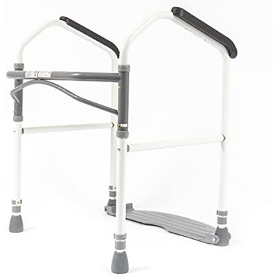 Homecraft Buckingham Foldaway Toilet Support Frame – Adjustable Bathroom Safety Aid with Padded Grab Bars – Folding Support Rail for Elderly, Disabled & Limited Mobility Users Homecraft Buckingham Foldaway Toilet Support Frame – Adjustable Bathroom Safety Aid with Padded Grab Bars – Folding Support Rail for Elderly, Disabled & Limited Mobility Users