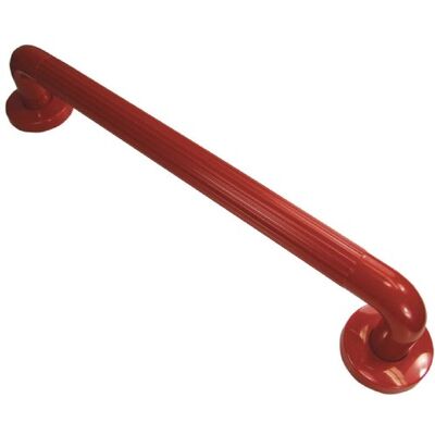Aidapt Red Safety 600mm (24") Ribbed UPVC Plastic Grab Bar Support Rail Aid Aidapt Red Safety 600mm (24") Ribbed UPVC Plastic Grab Bar Support Rail Aid
