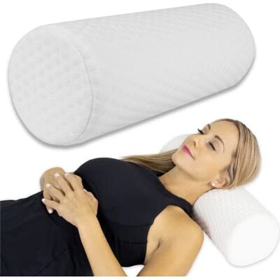 Xtra-Comfort Cervical Roll Pain Relief Soft Neck Bolster Lumbar Cushion for Leg, Back Firm Memory Foam Support with Bamboo Removable Cover Sleep Wedge for Bed, Travel, Yoga(White, 6 Inch) Xtra-Comfort Cervical Roll Pain Relief Soft Neck Bolster Lumbar Cushion for Leg, Back Firm Memory Foam Support with Bamboo Removable Cover Sleep Wedge for Bed, Travel, Yoga(White, 6 Inch)