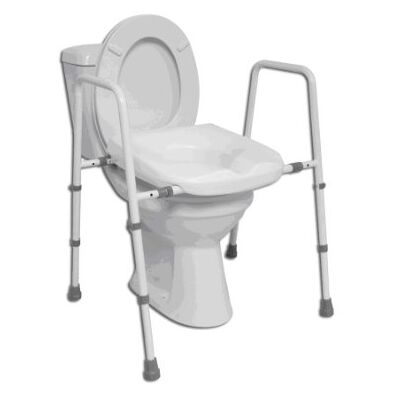 NRS Healthcare M11089 Mowbray Toilet Seat and Frame Free Standing Width Adjustable NRS Healthcare M11089 Mowbray Toilet Seat and Frame Free Standing Width Adjustable
