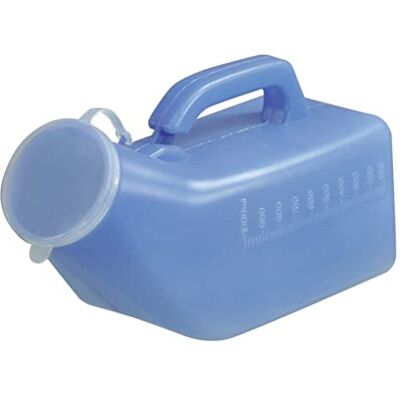Aidapt Male Portable Urinal 1L Capacity Spill Resistant with Carry Handle Aidapt Male Portable Urinal 1L Capacity Spill Resistant with Carry Handle