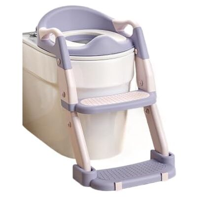 CYMMIYT Commode Toilet Chair Portable Potty Potty Training Seat Step Stool(QC0358PURPLE-PP) CYMMIYT Commode Toilet Chair Portable Potty Potty Training Seat Step Stool(QC0358PURPLE-PP)