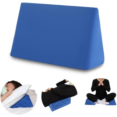 Zantle Small Wedge Pillow, Wedge Pillow for Bed Sores, Positioning Pillow Positioning Wedge, Mini Pillow for Laptop and Yoga , Small Foam Wedge for Chair (1 unit, Blue) Zantle Small Wedge Pillow, Wedge Pillow for Bed Sores, Positioning Pillow Positioning Wedge, Mini Pillow for Laptop and Yoga , Small Foam Wedge for Chair (1 unit, Blue)