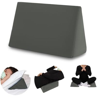 Zantle Small Wedge Pillow, Wedge Pillow for Bed Sores, Positioning Wedge Mini Pillow for Laptop and Yoga , Small Foam Wedge for Chair (1 Unit, Dark Grey) Zantle Small Wedge Pillow, Wedge Pillow for Bed Sores, Positioning Wedge Mini Pillow for Laptop and Yoga , Small Foam Wedge for Chair (1 Unit, Dark Grey)