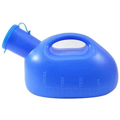FOUTP 2000ml Large Capacity Men's Urinal Bottle,Elderly Plastic Urine Collector with Lid for Incontinence Outdoor Travel Camping (Blue) FOUTP 2000ml Large Capacity Men's Urinal Bottle,Elderly Plastic Urine Collector with Lid for Incontinence Outdoor Travel Camping (Blue)