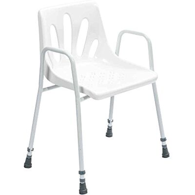 NRS Shower Chair with Arms P01560 Height Adjustable (Eligible for VAT Relief in The UK) NRS Shower Chair with Arms P01560 Height Adjustable (Eligible for VAT Relief in The UK)